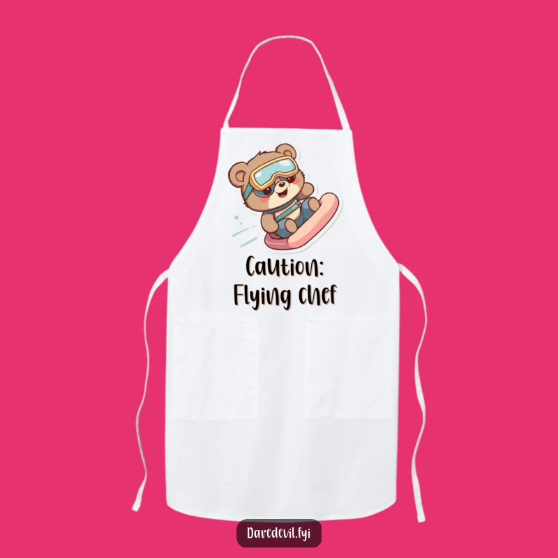 Funny Bear Slide Goggles Apron: Cook Up Some Laughs in the Kitchen