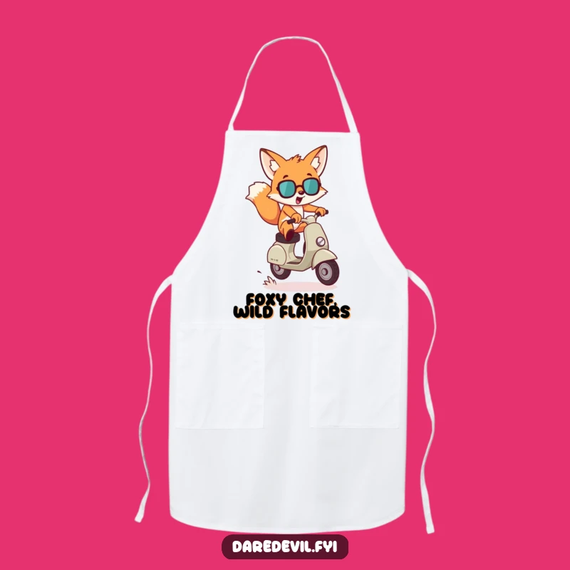Funny Fox Scooter Apron: Cook with Daring in this Funny Gift