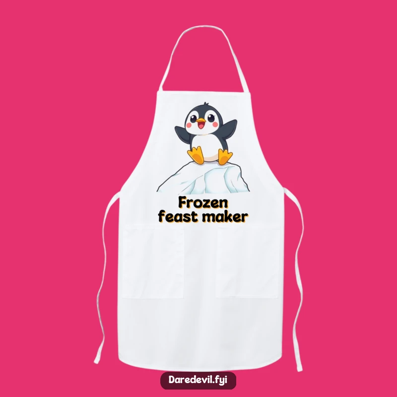 Funny Penguin Apron: Cook with Icy Precision and Humor