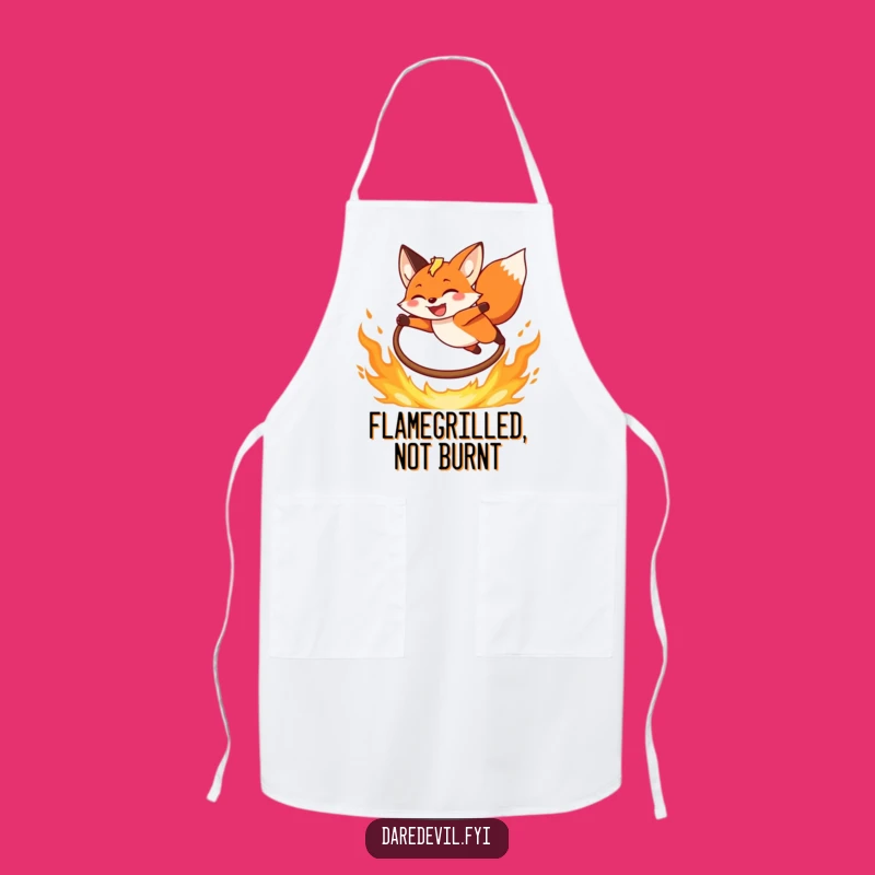 Funny Fox Apron: Kitchen Daredevil, Fiery Chef Gift