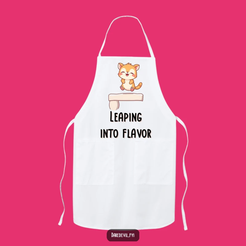 Funny Giggling Animal Leap Apron: Playful Character in the Kitchen, Chef Gift!