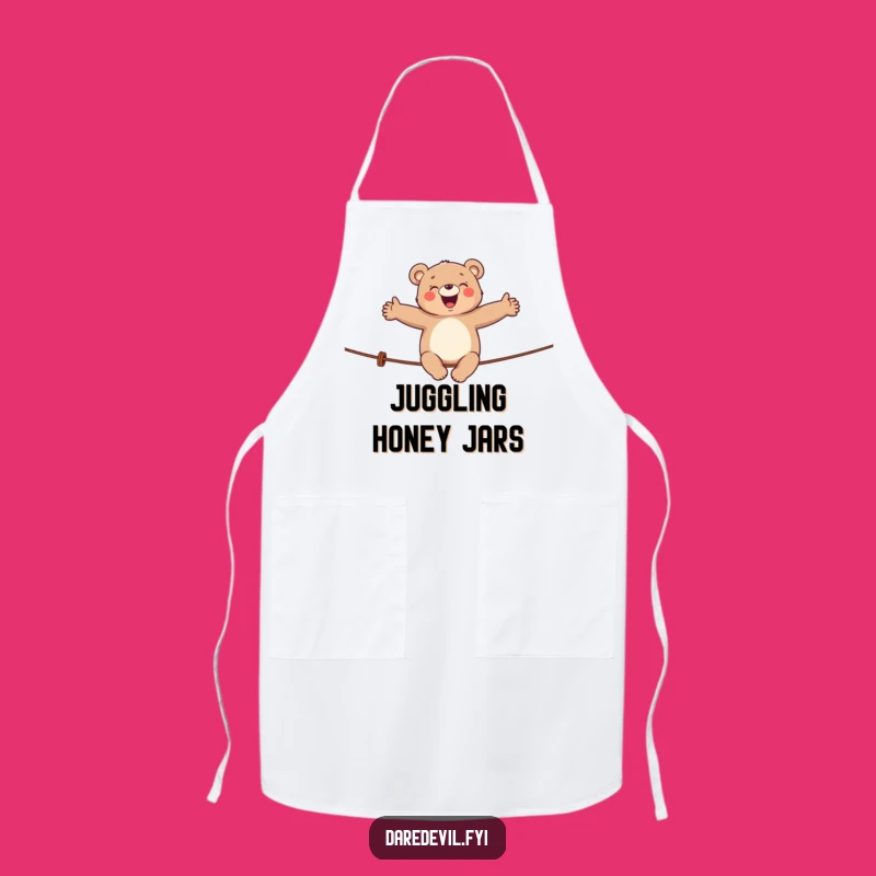 Funny Giggling Bear Chef Apron: Hilarious Kitchen Wear for Circus Chefs!