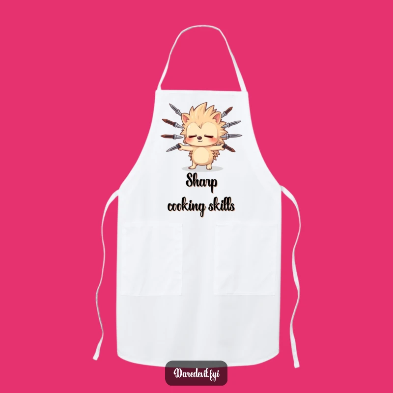 Funny Hedgehog Juggling Apron: Cook with Hilarious Precision (or Not!)