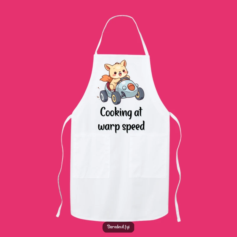 Funny Kitchen Apron - Racing Animal Chef, Humorous Cooking Gift