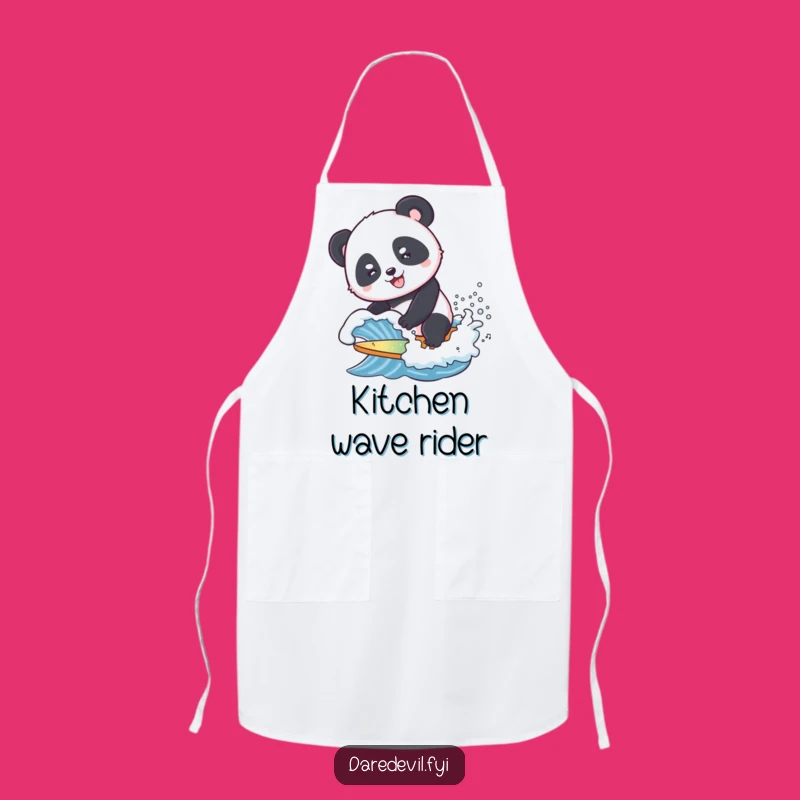 Funny Panda Surf Apron - Chef's Beach Smock for Fun in the Kitchen