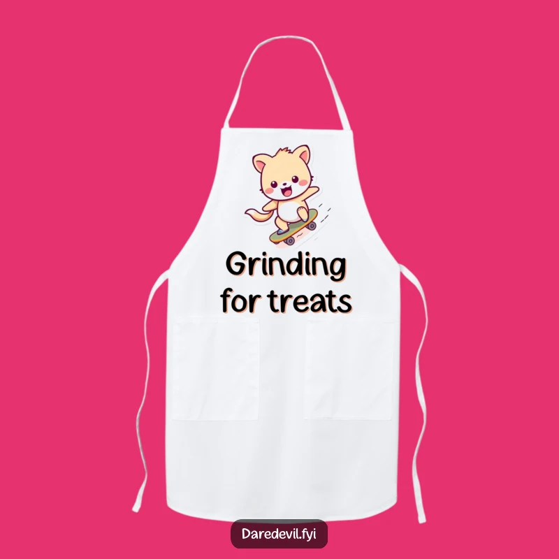 Funny Skater Animal Apron: Cheerful Character's Ramp Zoom Kitchen Fun, Great Funny Gift