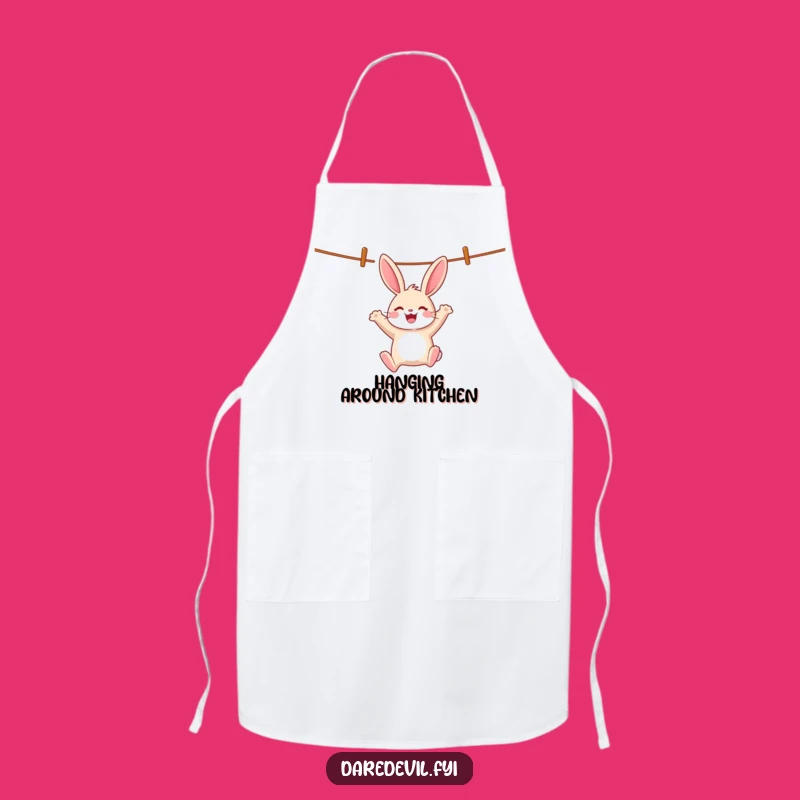 Funny Rabbit Clothesline Apron: Cook with Hilarious Cheer