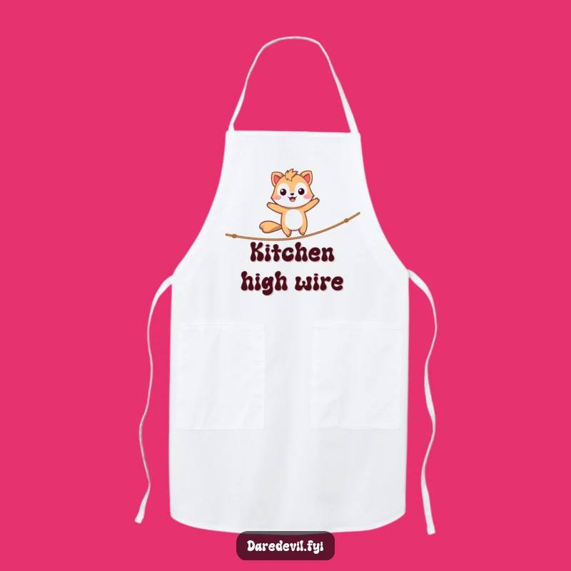 Funny Kitchen Apron - Daring Animal Chef's Balance, Humorous Cooking Gift