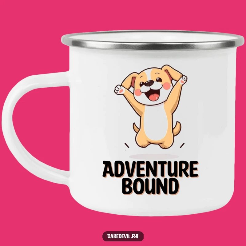 Funny Dog Camping Mug: Flip & Adventure Cup - Durable & Hilarious Canine Gift!
