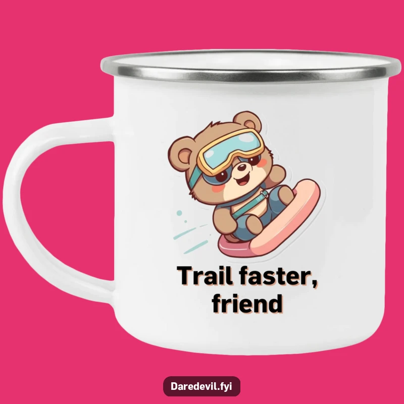 Funny Bear Slide Goggles Camping Mug: Adventure Fuel for Your Coffee Break