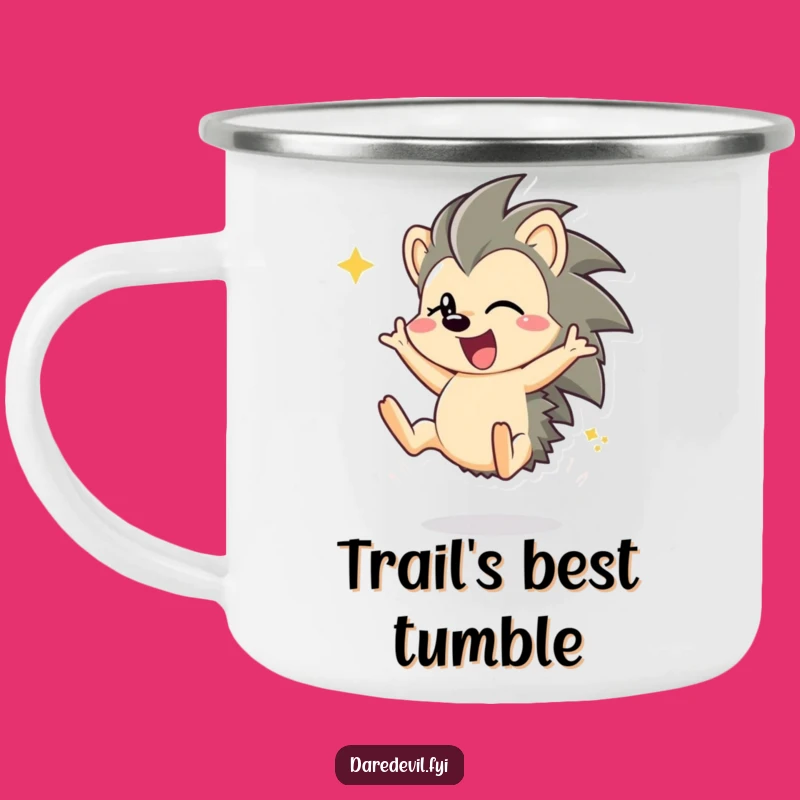 Funny Hedgehog Adventure Mug - Durable & Hilarious Outdoor Companion