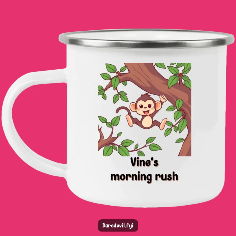 Funny Monkey Vine Swing Camping Mug: Adventure Fuel for Your Next Hilarious Outing!