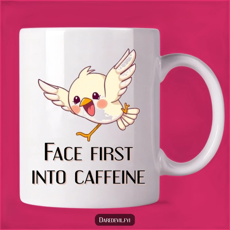 Funny Bird Dive Mug: Jubilant Freefall Fun Gift for Bird Lovers