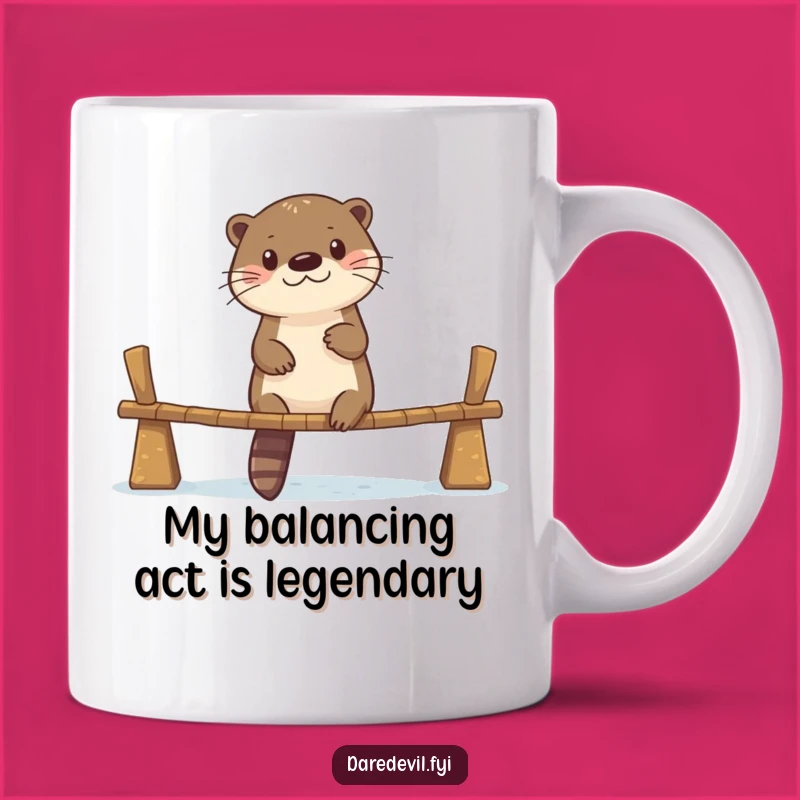 Funny Otter Bridge Crossing Mug: Hilarious Adventure Gift for Otter Lovers