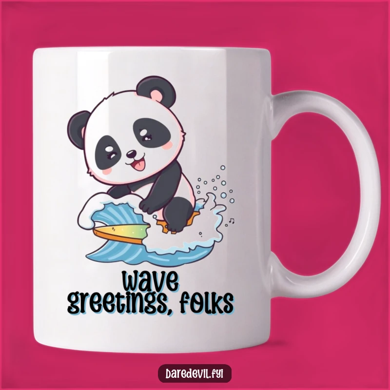 Funny Panda Surf Mug - Hilarious Ocean Adventure Gift for Chill Vibes