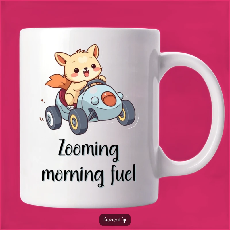 Funny Racing Animal Mug - Tiny Vehicle Fun Mug, Perfect Funny Gift