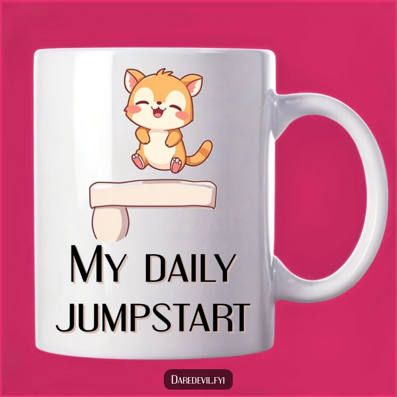 Funny Giggling Animal Leap Mug: Playful Character Jumping, Perfect Gift!