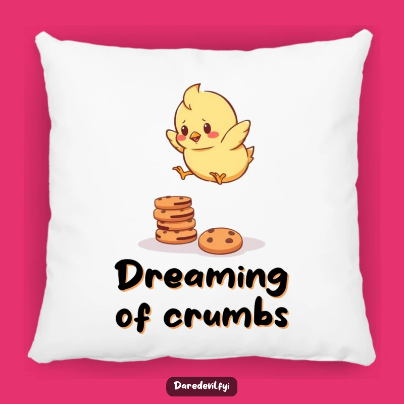Funny Chick Cookie Jump Pillow - Comfy Cushion for Determined Dreamers