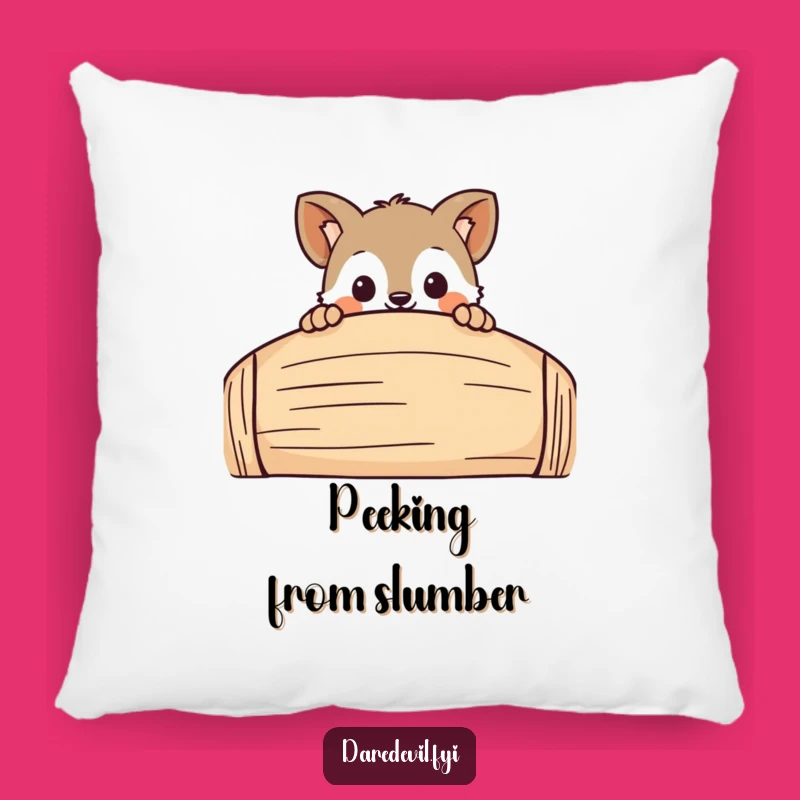 Funny Accent Pillow - Curious Animal's Peek, Comfy Funny Gift