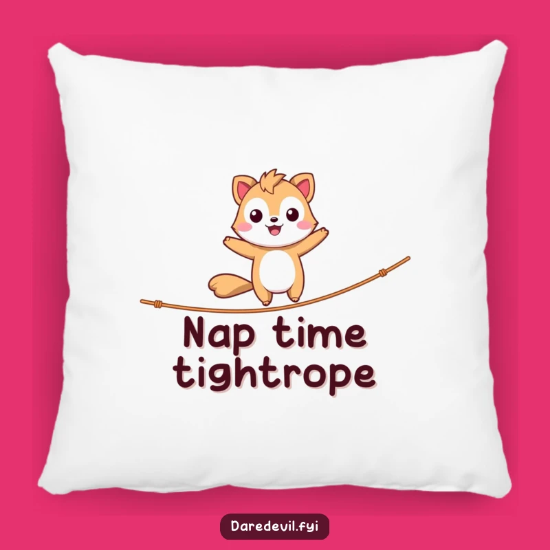 Funny Accent Pillow - Daring Animal's Balance, Comfy Funny Gift