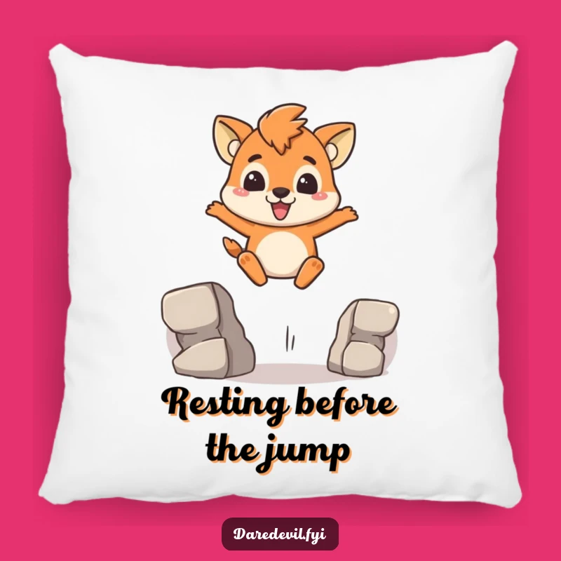 Funny Brave Animal Pillow: Determined Gap Leap Comfort, Cozy Funny Gift
