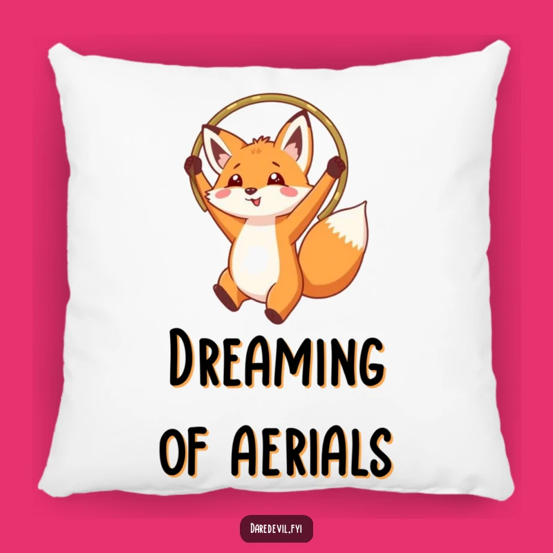 Funny Fox Hoop Jump Pillow: Soft Animal Humor Decor, Ideal Funny Gift