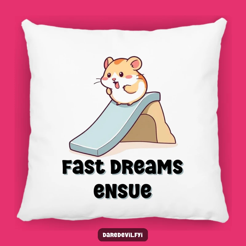 Funny Hamster Pillow: Cozy Slide Comfort - Adorable & Hilarious Rodent Accent!