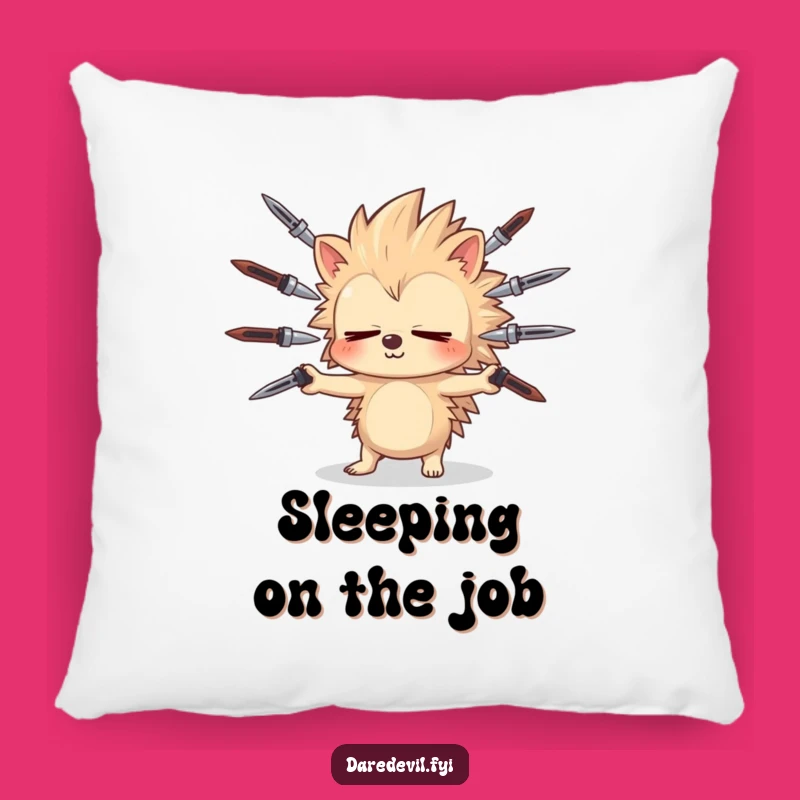 Funny Hedgehog Juggling Pillow: Cozy Comfort with Hilarious Risk