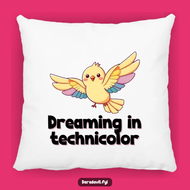 Funny Rainbow Bird Pillow: Cozy & Hilarious Accent for Any Room, Wonderful Funny Gift