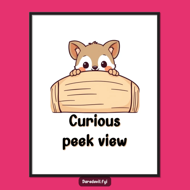Funny Digital Print - Animal's Playful Peek, Instant Humorous Decor