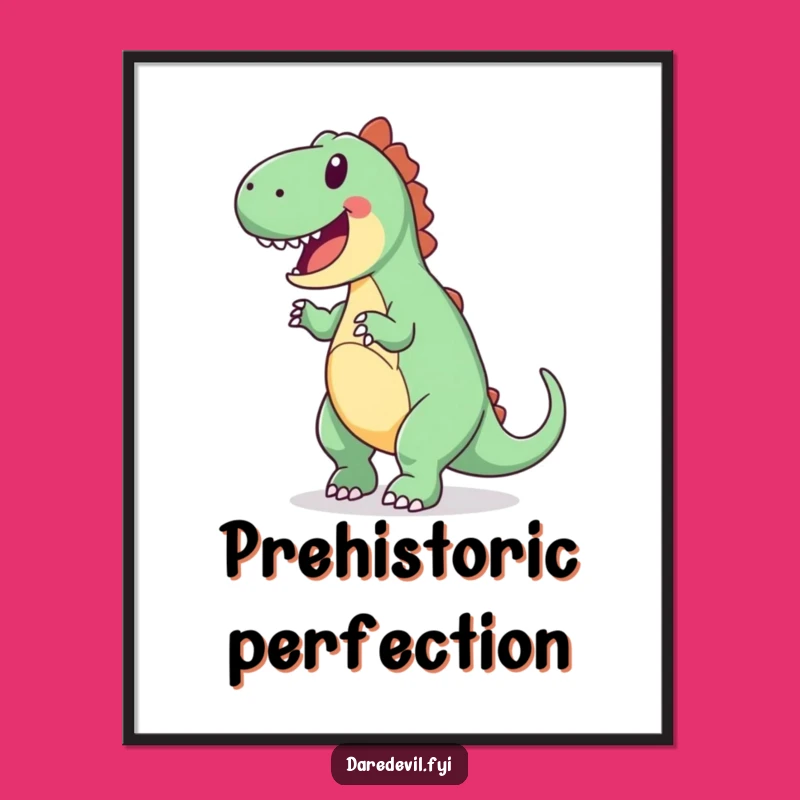 Funny Dinosaur Digital Art: Enthusiastic Sommertault Wall Decor