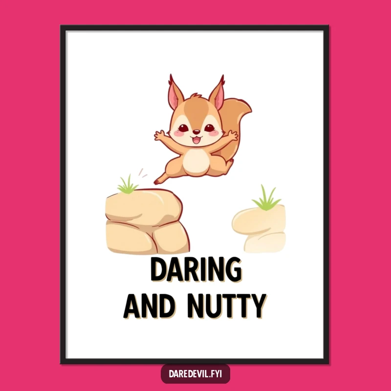 Funny Squirrel Leap Digital Art: Instant Daring Decor, a Bold Funny Gift
