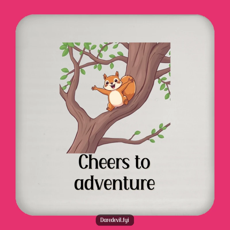 Funny Squirrel Coaster Set - Protect Surfaces with Bold Art Gift