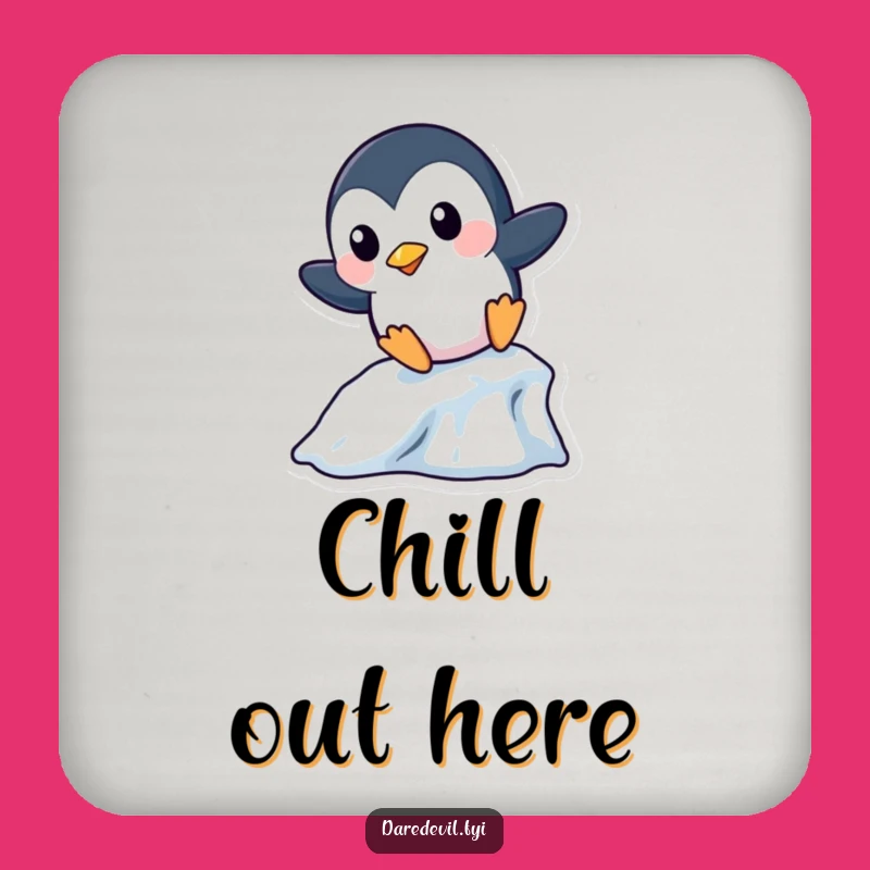 Funny Penguin Icicle Coasters: Playful Penguin Protection, Winter Surface Saver, Perfect Funny Gift