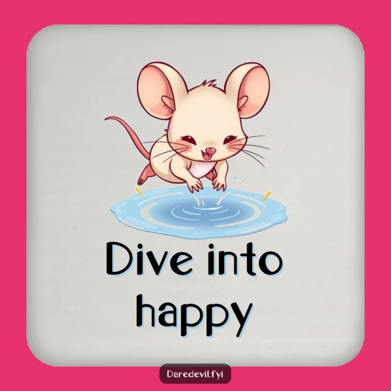 Funny Mouse Splash Zone Coaster - Hilarious & Protective Drink Accessory