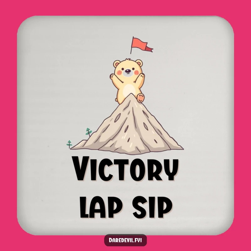 Funny Bear Coaster Set: Protect Surfaces with Hilarious Peak Planter Art!