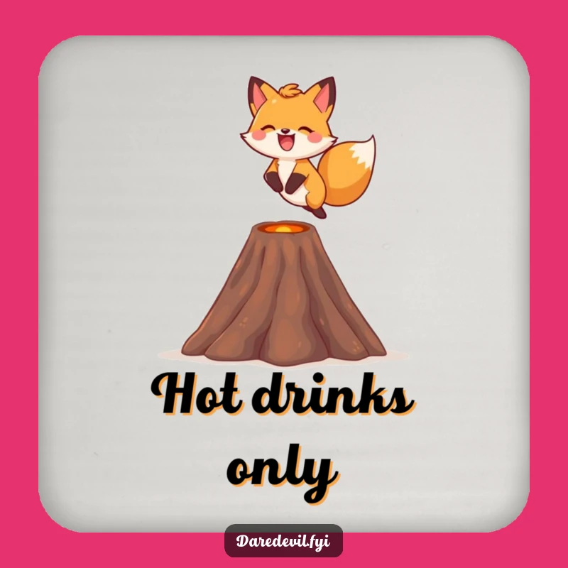 Funny Fox Volcano Coaster: Adventurous Art, Protect Surfaces with Bravery