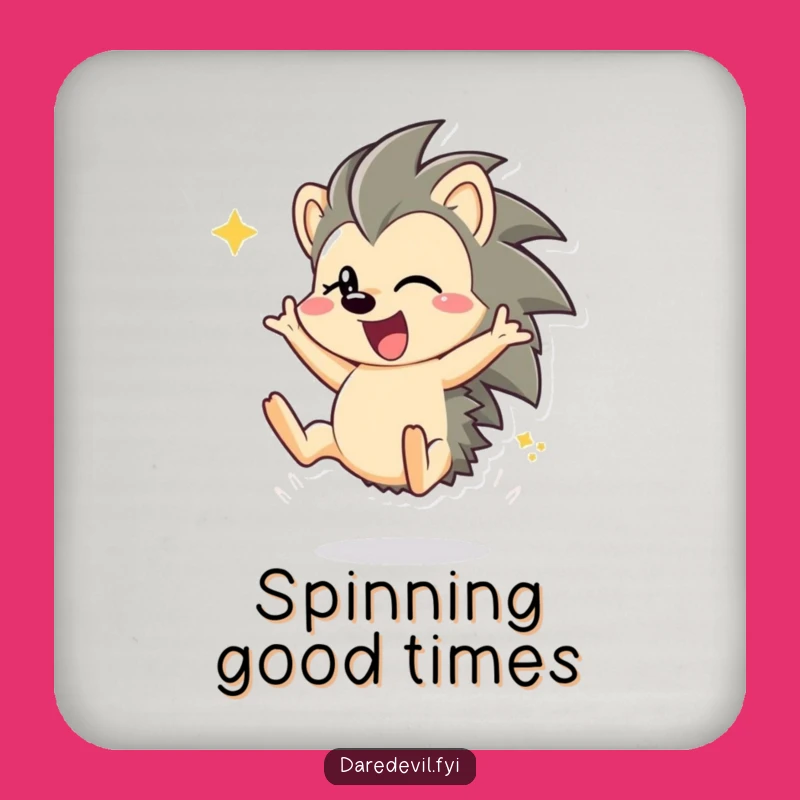 Funny Hedgehog Wobble Coaster - Hilarious & Protective Surface Saver