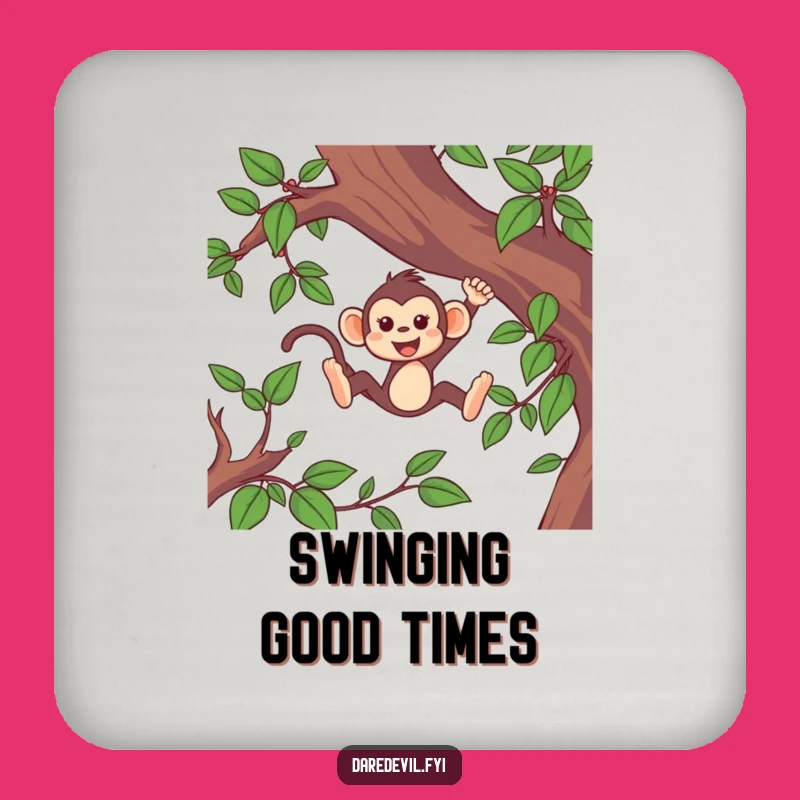 Funny Monkey Vine Swing Coaster: Protect Surfaces with This Hilarious Primate Art!