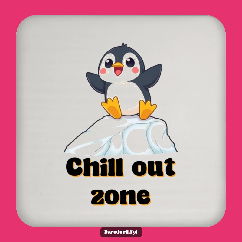 Funny Penguin Coaster: Protect Surfaces with Icy Expertise