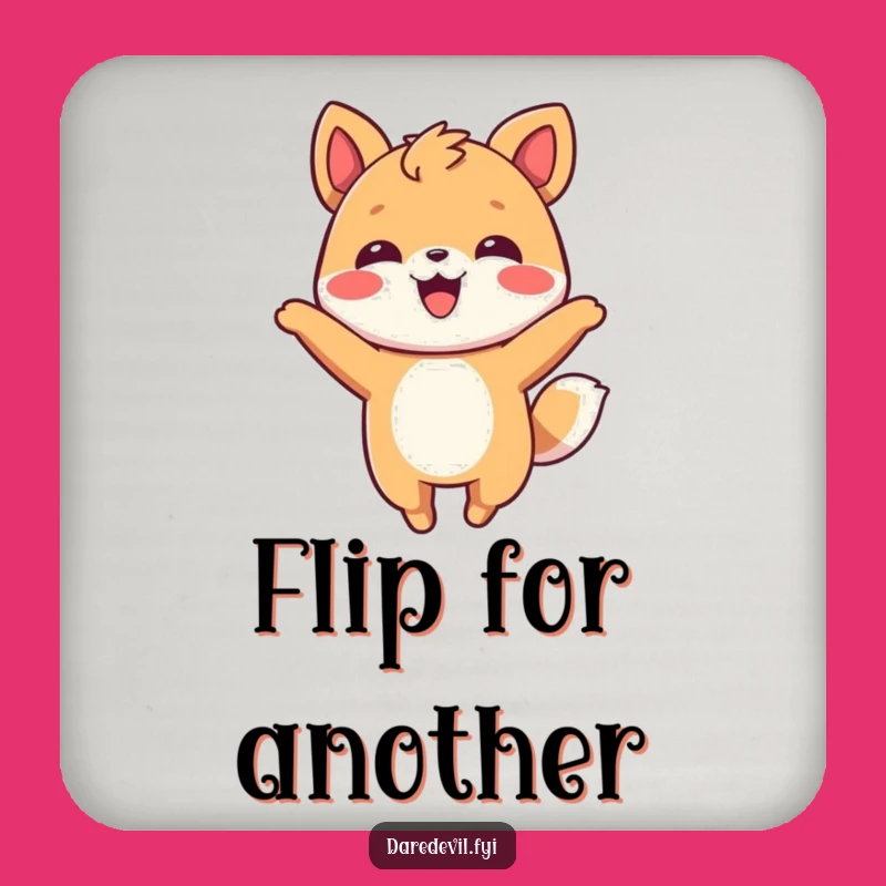 Funny Smiling Animal Coaster: Playful Flip Style, Unique Funny Gift