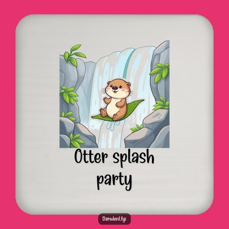 Funny Otter Waterfall Slide Coaster - Protect Surfaces with Aquatic Charm