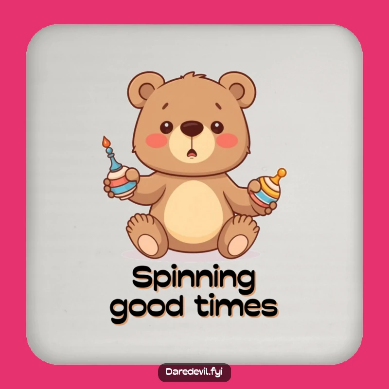 Funny Bear Coaster: Juggling Humor - Protect Surfaces with Hilarious Gifts!