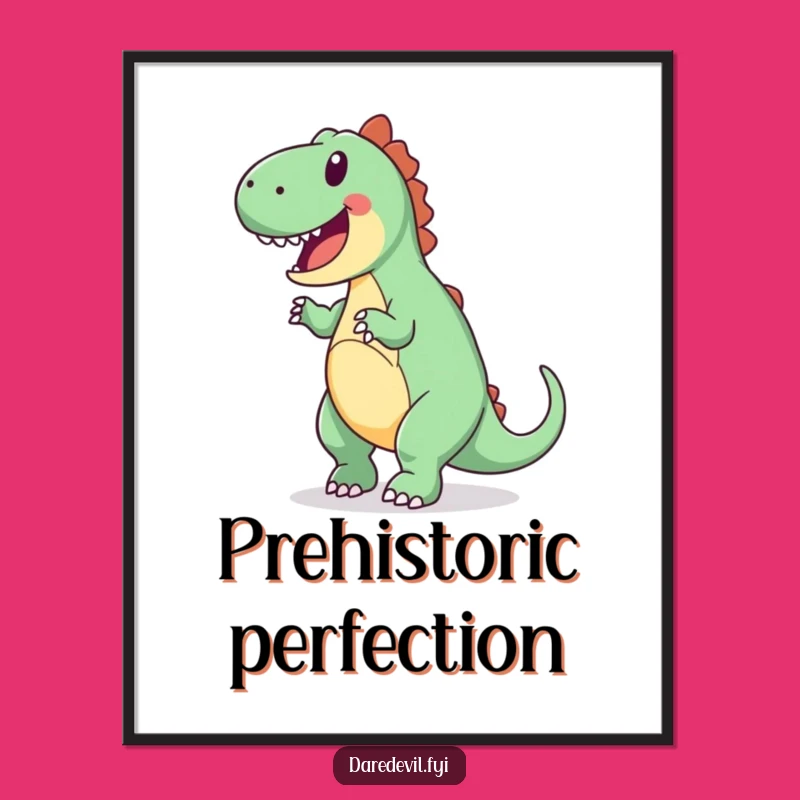 Funny Dinosaur Sommersault Poster: Bring Energetic Art Home