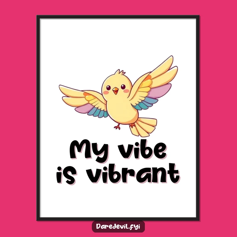Funny Rainbow Bird Poster: Vibrant Wall Art, Hilarious & Inspiring Decor, Perfect Funny Gift