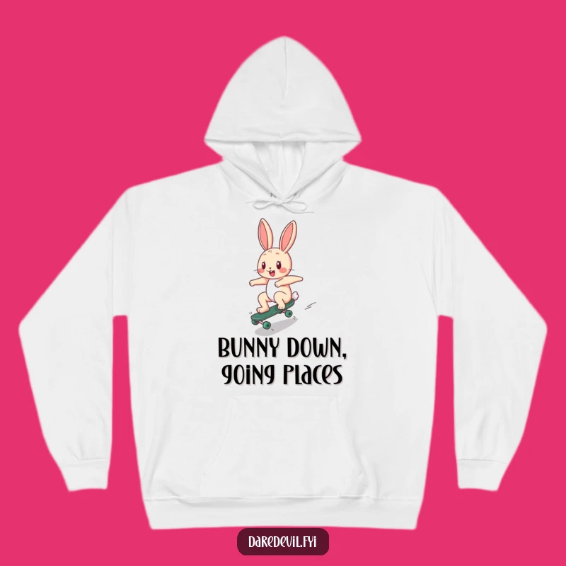 Funny Bunny Skater Hoodie: Stay Cozy with This Hilarious Funny Gift