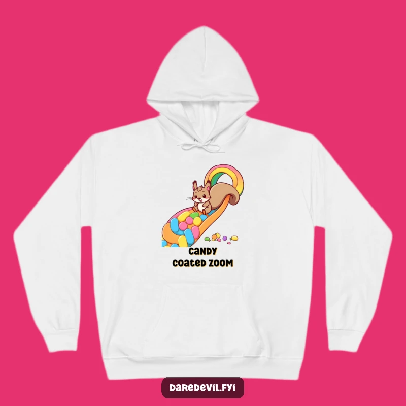 Funny Squirrel Candy Slide Hoodie: Cozy Playful Sweetness for a Perfect Gift