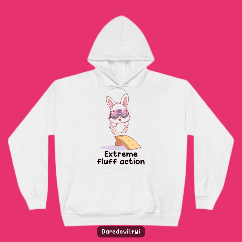 Cozy Funny Bunny Goggles Hoodie: Extreme Leaping Comfort, Warm Humorous Gift