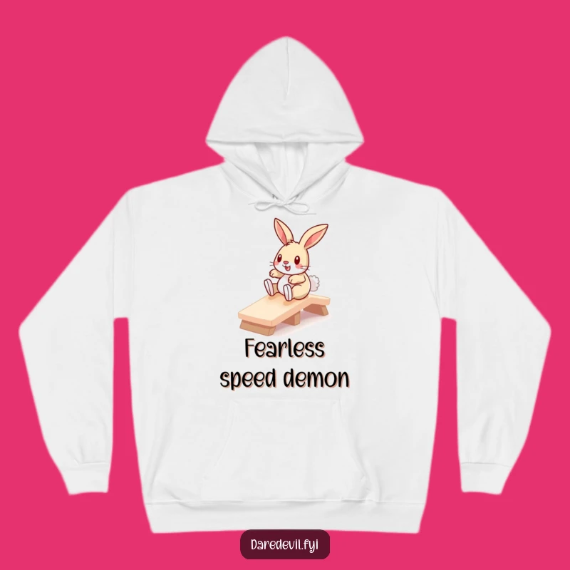 Funny Bunny Ramp Slider Hoodie: Cozy Pet Adventure Wear, Perfect Funny Gift