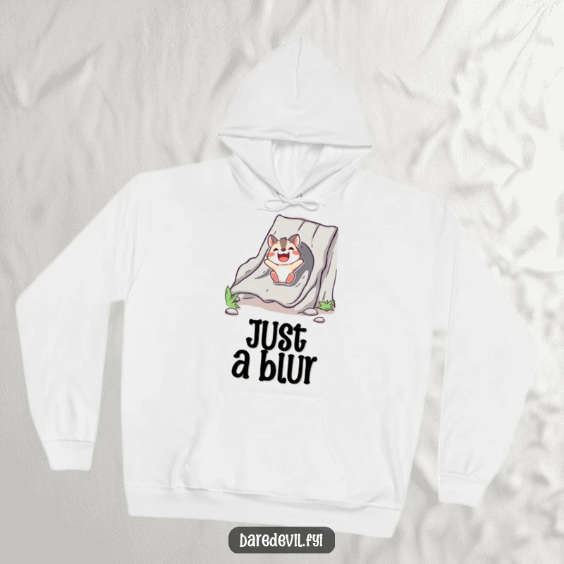 Funny Hoodie with a bold animal character joyfully sliding down a chute, capturing a moment of pure, unadulterated delight.